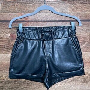 Sincerely Jules Faux Leather Cuffed Shorts, Size XS